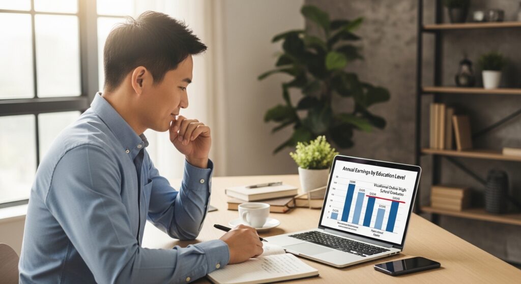  【教育で収入アップ】職業教育を受けた通信制高校卒業生の年収の現実とは？